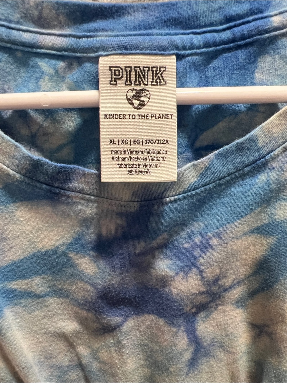 PINK Victoria's Secret Blue Tie-Dye Mini Dress